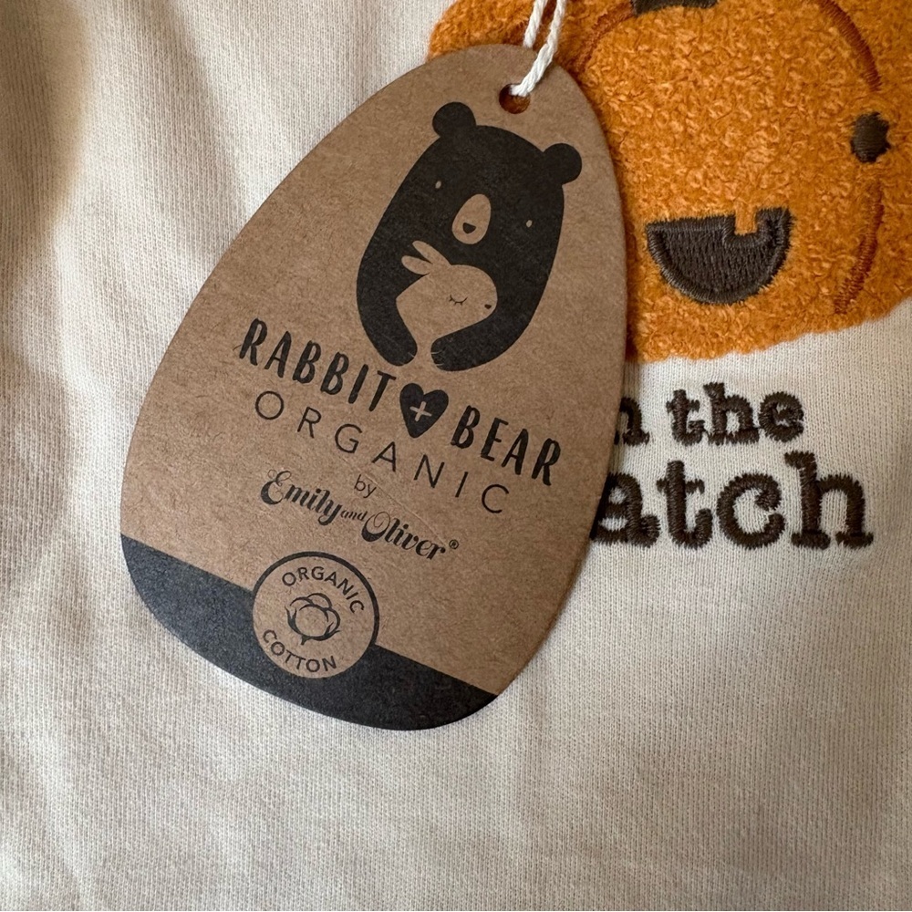 NWT…RABBIT + BEAR Organic Halloween Onsies / Set of 3 🎃🎃🎃 - Picture 5 of 5
